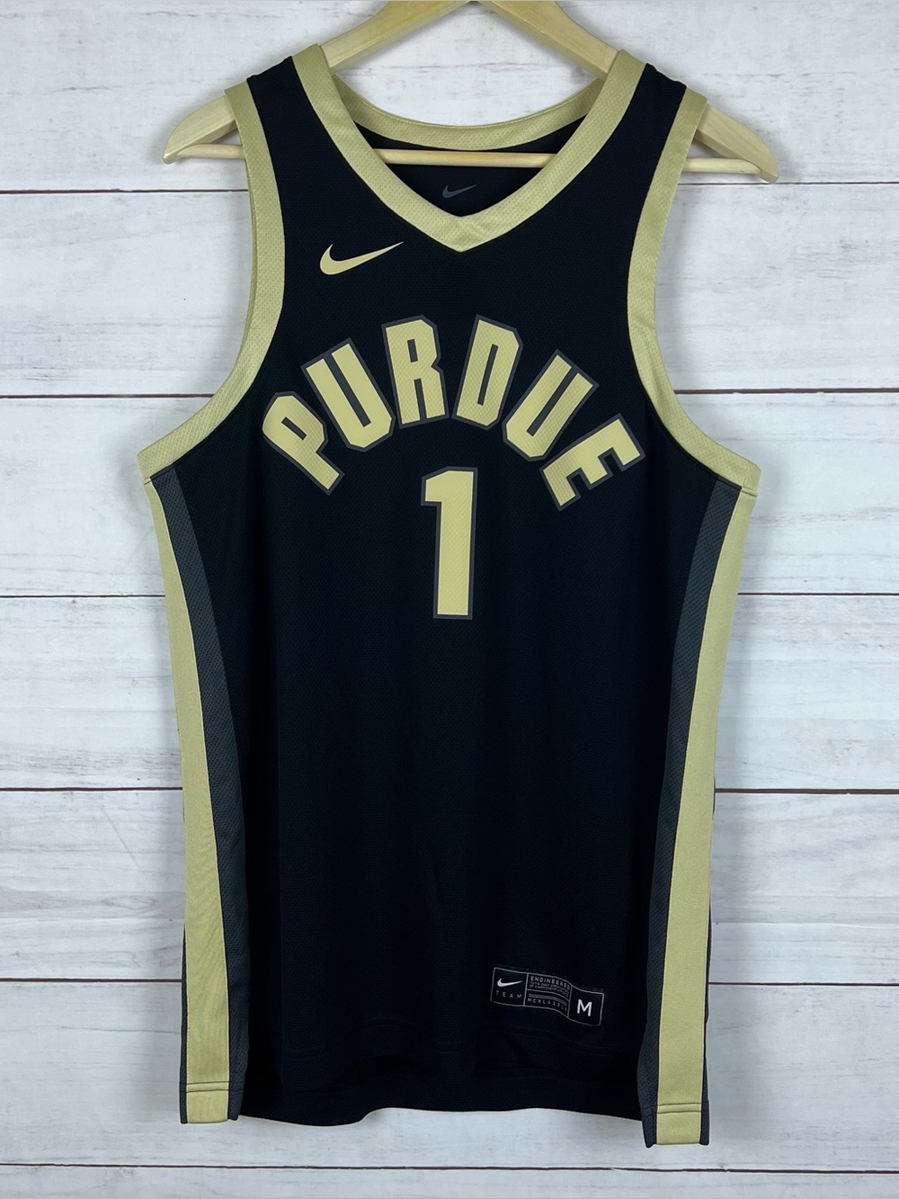 Purdue Boilermakers #1 Nike Black Basketball Jersey Men's Medium Dri-Fit